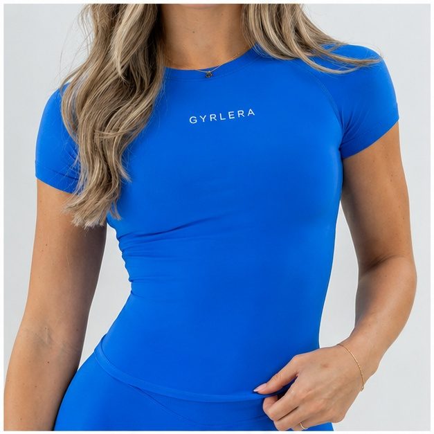 GYRLERA Compression Tee in Electric Blue