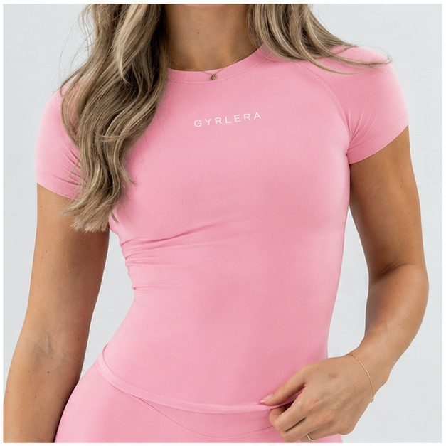 GYRLERA Compression Tee in Baby Pink
